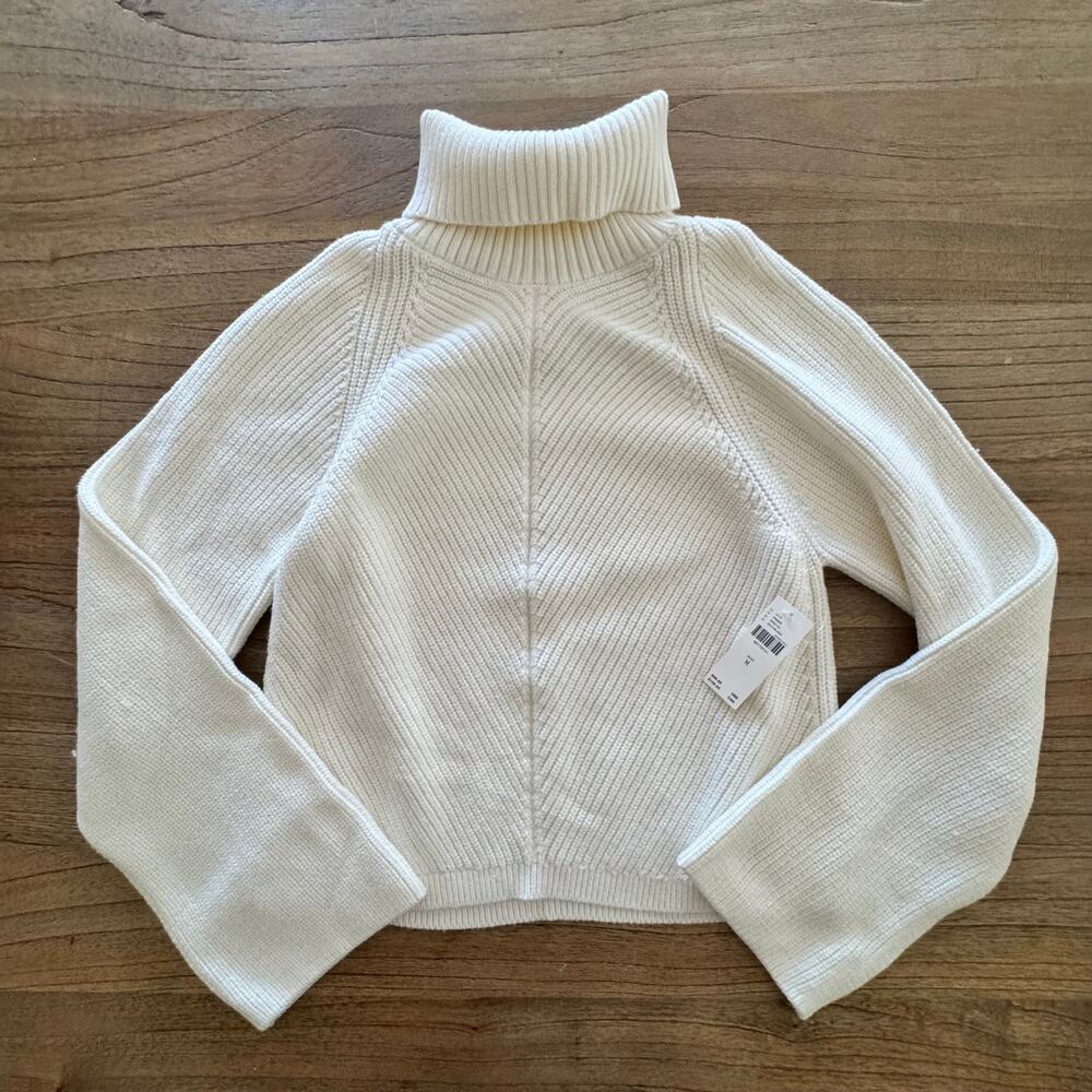 Maeve Cropped Turtleneck Sweater - Size M
